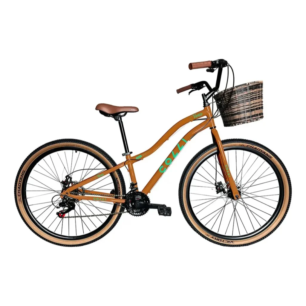 Bicicleta Viena Aro 29 com freio a disco 21 velocidades e cestão
