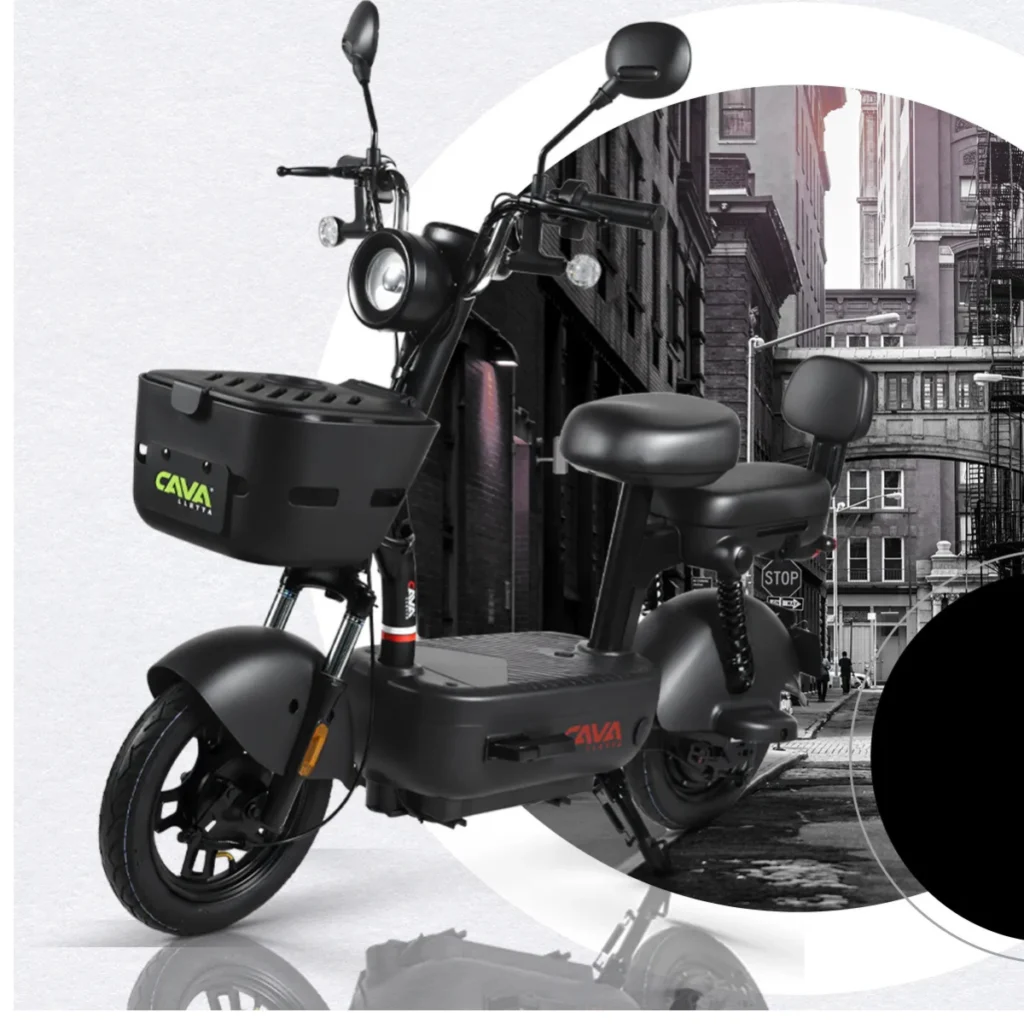 Bicicleta Elétrica Cavalletta C3 800W com bateria removível e autonomia de até 75 km.