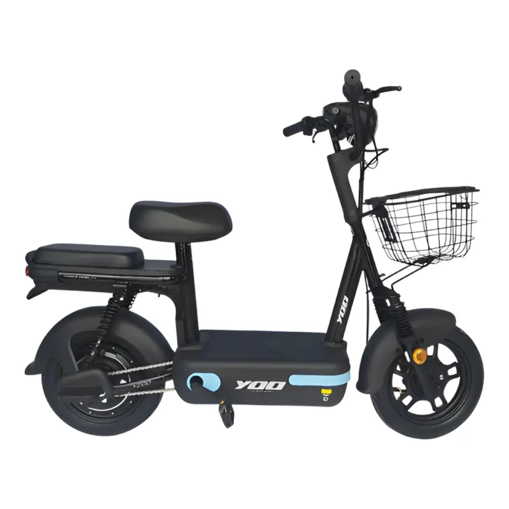 Bicicleta Elétrica Yoo Mobility Y-200 350W indicada para mobilidade urbana com excelente conforto e economia.