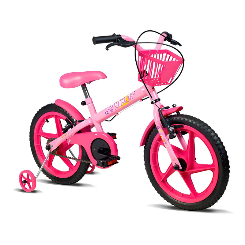 Bicicleta infantil Verden Fofys aro 16 com cesta e rodinhas