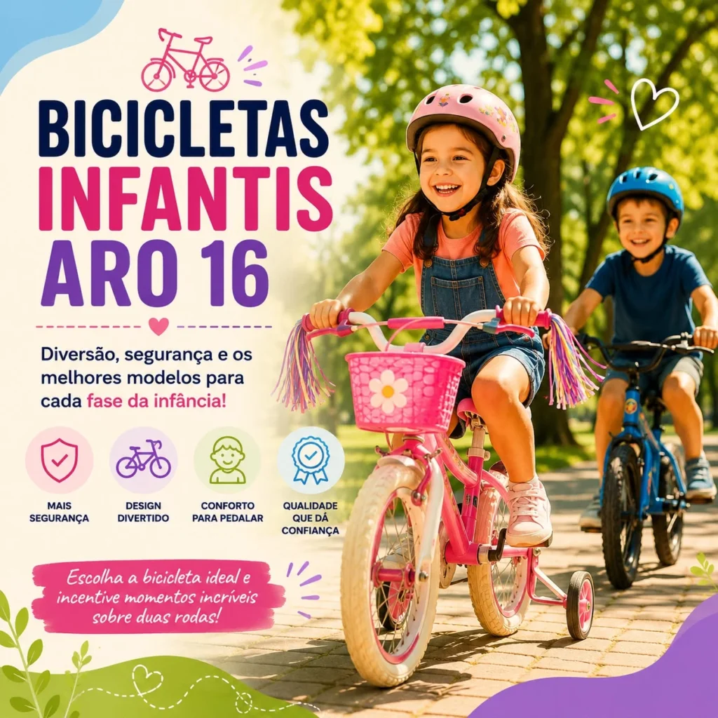 Bicicletas infantis aro 16 para crianças
