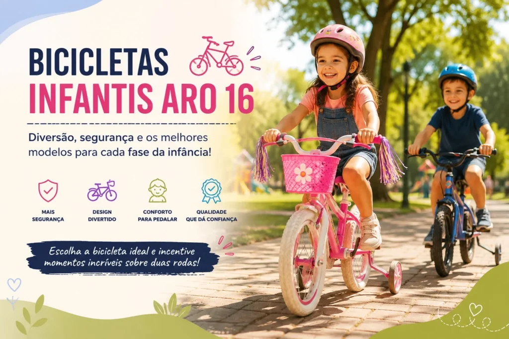 Bicicletas infantis aro 16 para crianças
