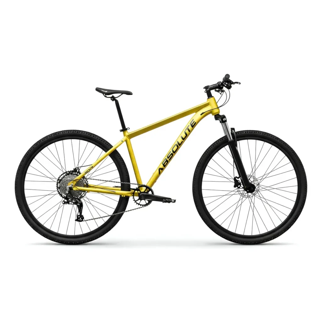 Bicicleta Absolute Nero 5 aro 29 12v com freio hidráulico, cor amarelo e preto