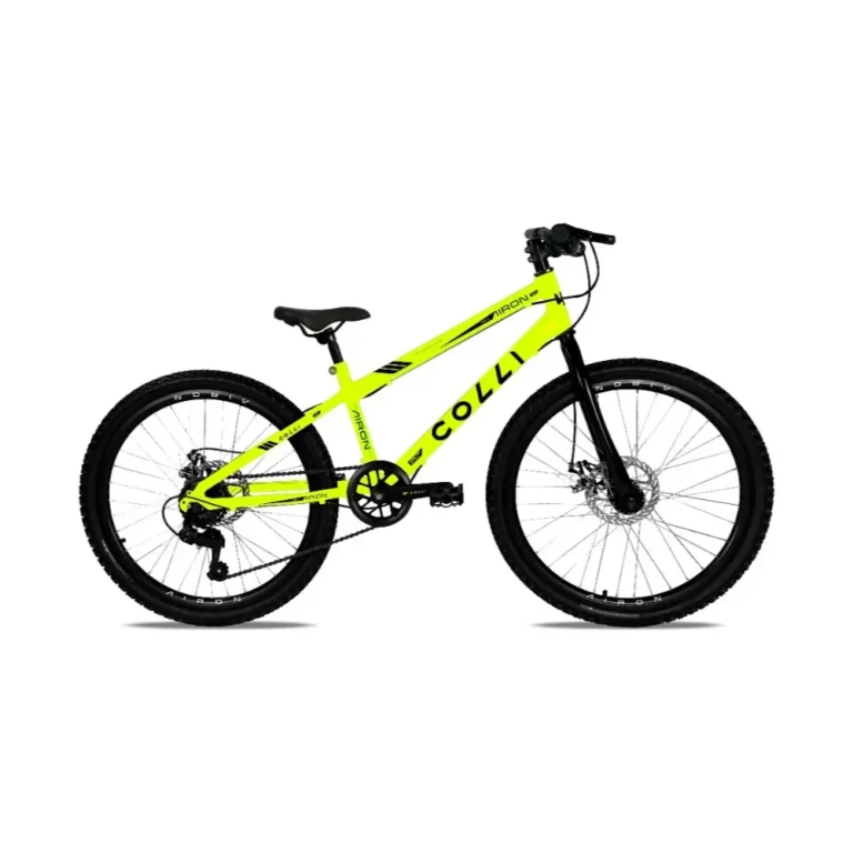 Bicicleta Colli Airon aro 24 amarela com freio a disco