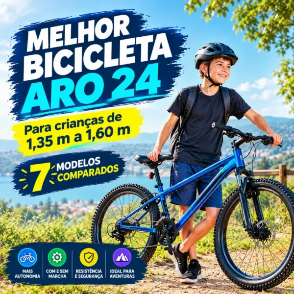 Melhor bicicleta aro 24 para crianças de 1,35 m a 1,60 m