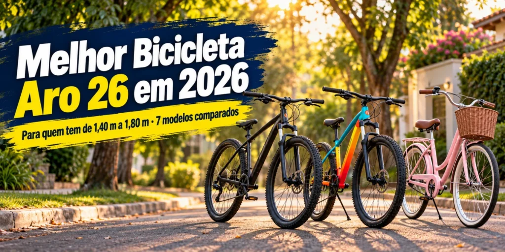 Melhor bicicleta aro 26 em 2026: para quem tem de 1,40 m a 1,80 m, 7 modelos comparados