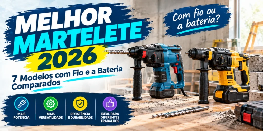 Melhor martelete 2026: 7 modelos com fio e a bateria comparados