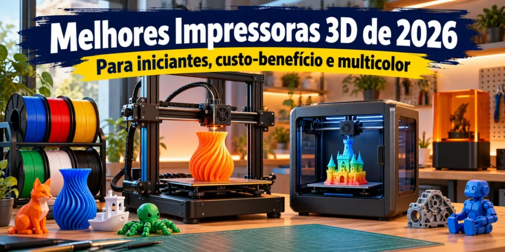 Melhor impressora 3D de 2026: para iniciantes, custo-benefício e multicolor