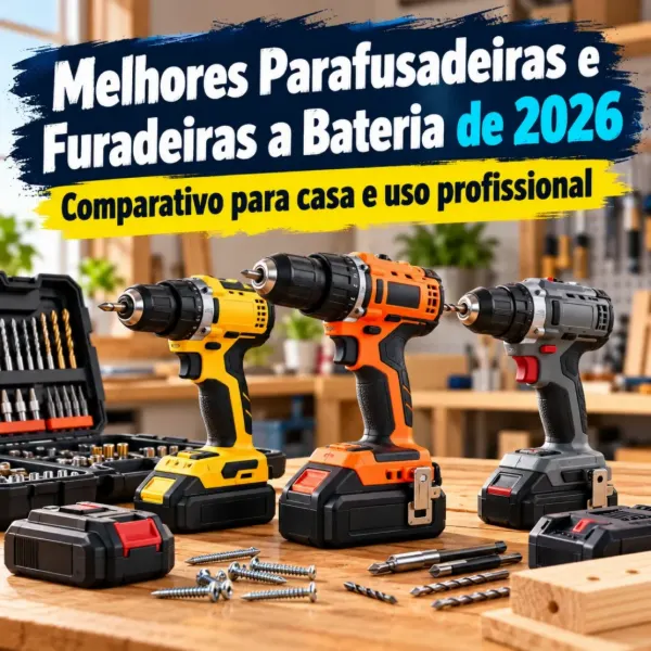 Melhores parafusadeiras e furadeiras a bateria de 2026: comparativo para casa e uso profissional