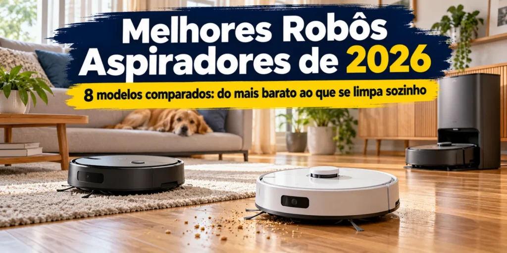 Melhor robô aspirador de 2026: 8 modelos comparados, do mais barato ao que se limpa sozinho
