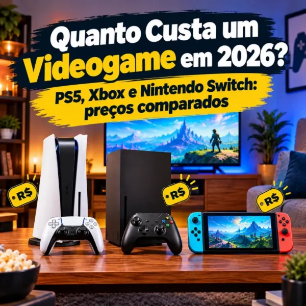 Quanto custa um videogame em 2026: PS5, Xbox e Nintendo Switch, preços comparados