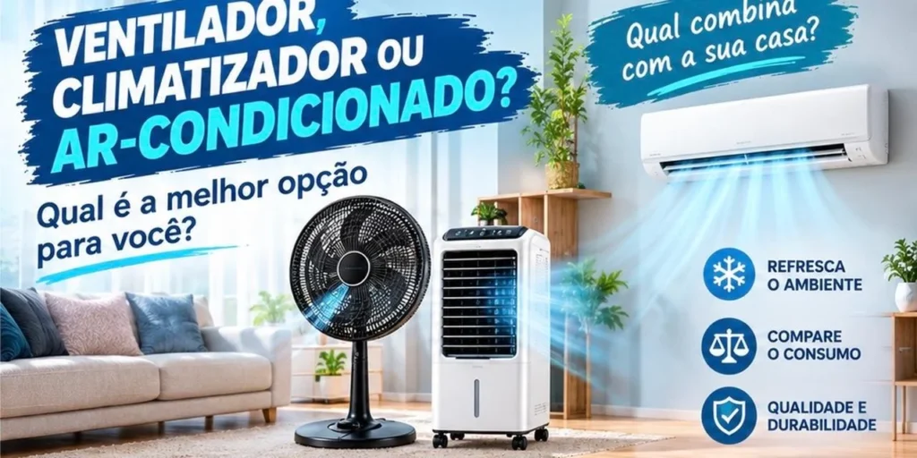 Ventilador, climatizador ou ar-condicionado: qual é a melhor opção