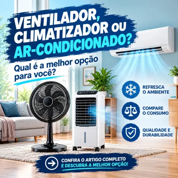 Ventilador, climatizador ou ar-condicionado: qual é a melhor opção